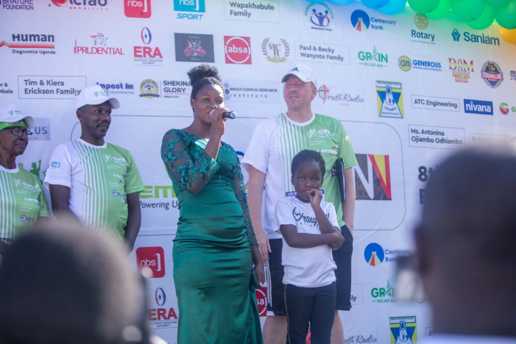 Mary, Natasha's mother, giving her testimony to runners